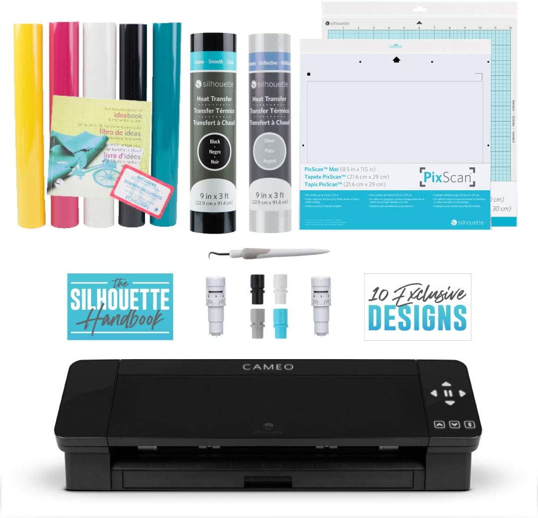 Silhouette Cameo 4 - Black HTV Bundle