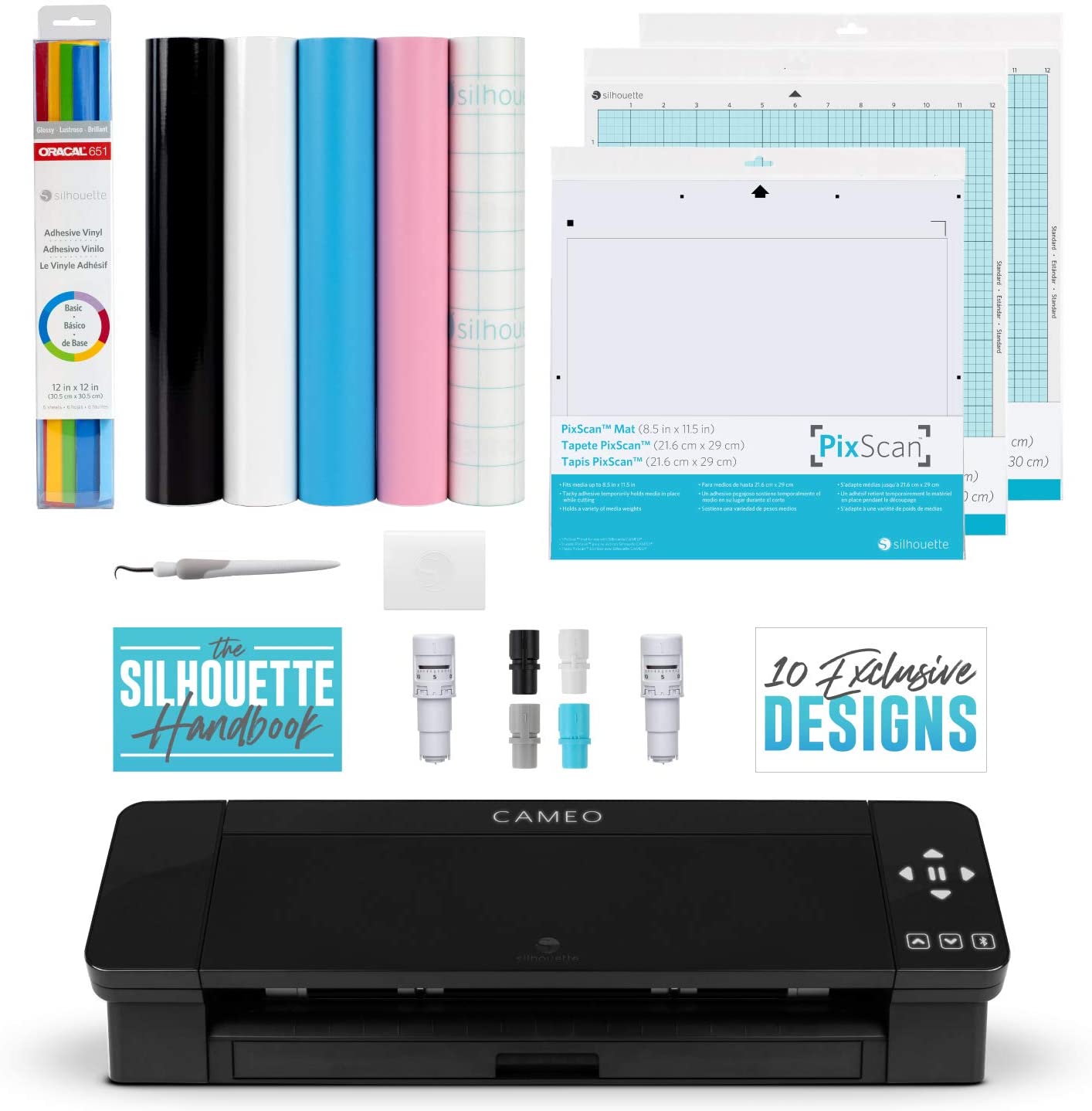 Silhouette Cameo 4 - Black Vinyl Bundle