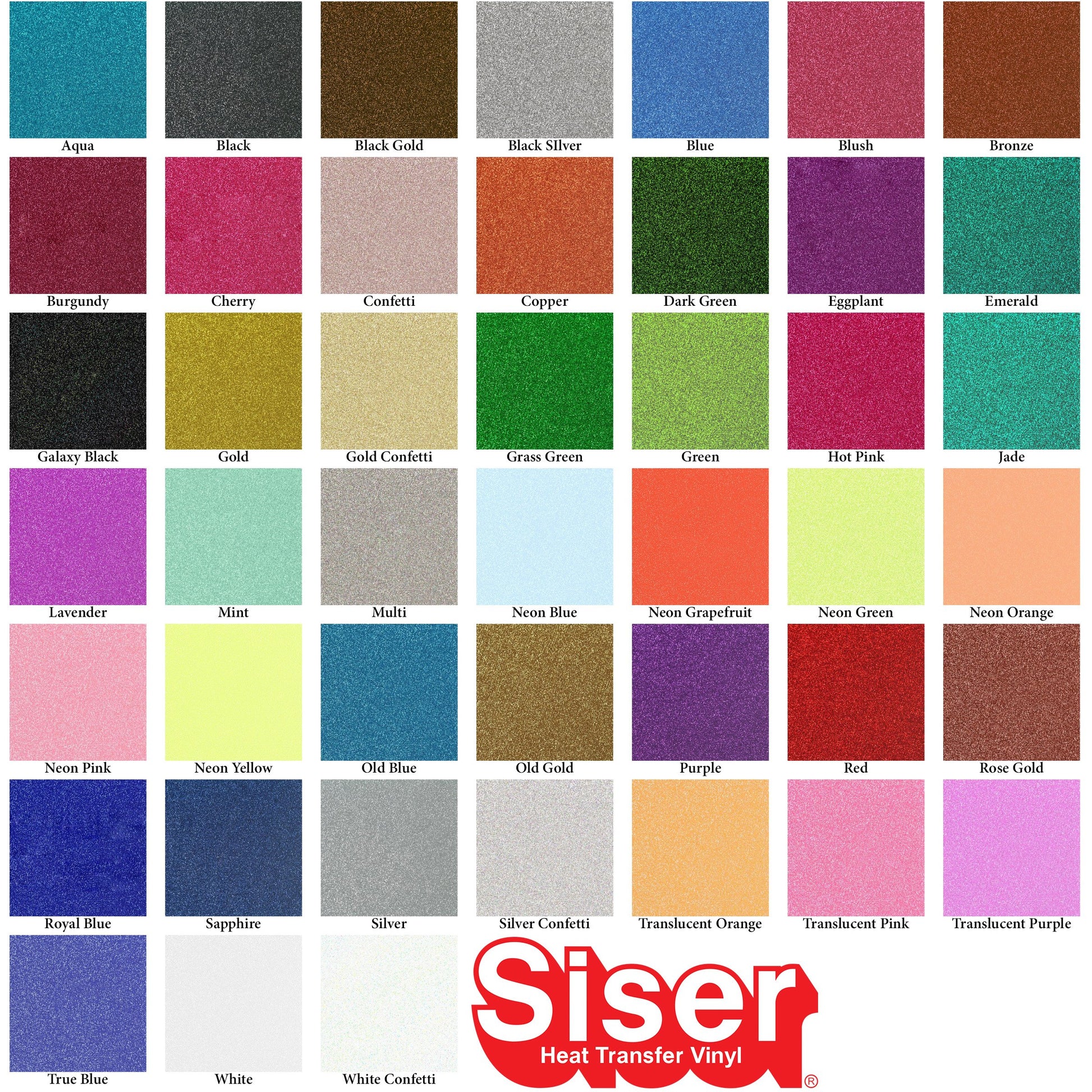 12 x 20 Siser Glitter Heat Transfer Vinyl Sheet – Mimic Brands