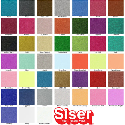 Siser Glitter 12x20 Sheet - Neon Orange