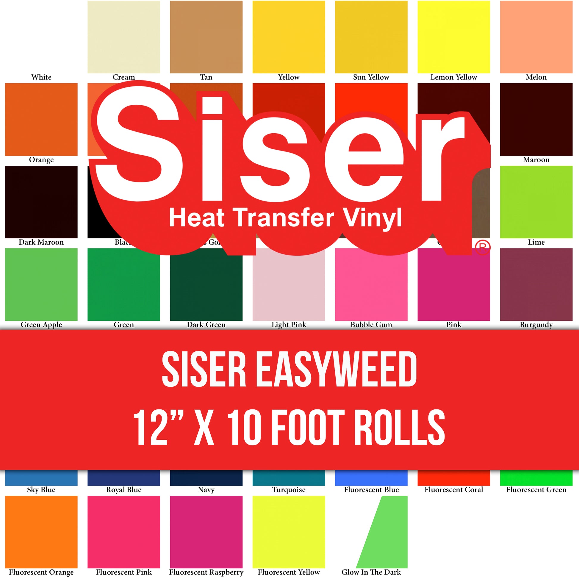 Siser EasyWeed HTV: 12 x 5 Foot Roll - Light Pink